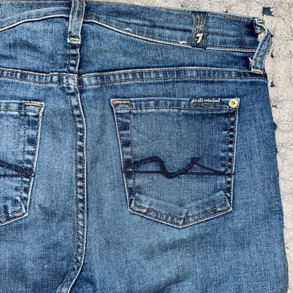 7 For All Mankind Women's "The Skinny"Washed Jeans